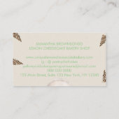 Carte De Visite Green Bakery Cake Pastry Chocolate cheesecake (Dos)