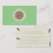 Carte De Visite Green Bakery Cake Pastry Chocolate cheesecake (Devant / Derrière)