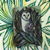 Carte De Visite Green Barn Owl 