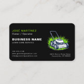 Carte De Visite Green Black Landscaping and Lawn Services (Devant)