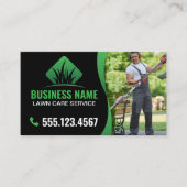 Carte De Visite Green Black Moderne Parking de la pelouse (Devant)