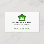 Carte De Visite Green Black Moderne Parking de la pelouse (Devant)