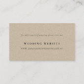 Carte De Visite Green Blue Pine Woods Mountains Site Mariage (Dos)