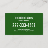 Carte De Visite Green Bonsai Parcours De Jardinage (Dos)