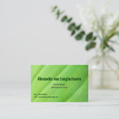 Carte De Visite Green card with banana leaf (Debout devant)