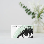 Carte De Visite Green chic Eye shadow Eyelash Brows professionnel (Debout devant)