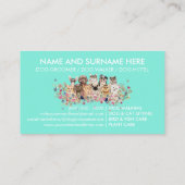 Carte De Visite Green Dogs Chats Reproducteurs Service de grossiss (Dos)