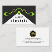 Carte De Visite Green Electrical Rooftop Wiring Frame (Devant / Derrière)