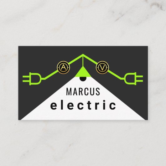 Carte De Visite Green Electrical Rooftop Wiring Frame (Devant)