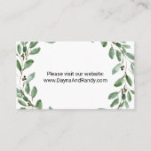 Carte De Visite Green EucalyptusSite Web Tropical Insérer une cart (Devant)
