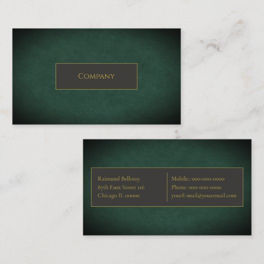 Carte de visite Green Faux (Devant / Derrière)