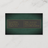 Carte de visite Green Faux (Dos)