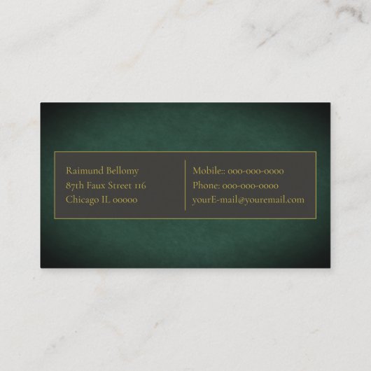 Carte de visite Green Faux (Dos)