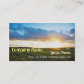 Carte De Visite Green Filed Blue Sky White Cloud Nature Farm (Devant)