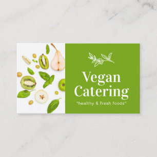 Carte De Visite Green Food Healthy Nutrition Detox Vegan Bakou