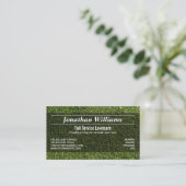 Carte De Visite Green Grass Simple Lawncare ou Landscaping (Debout devant)