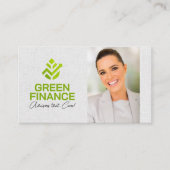 Carte De Visite Green Investing Logo | Financial Advisor (Devant)