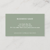 Carte De Visite Green Logo Modern Professional Loyalty Card (Dos)