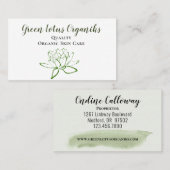 Carte De Visite Green Lotus DO-IT-YOURSELF Beauté Care (Devant / Derrière)