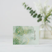 Carte De Visite Green Marble Store Earring Display Card (Debout devant)