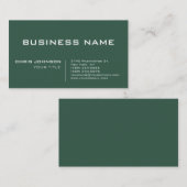 Carte De Visite Green Modern Contemporary Company (Devant / Derrière)