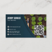 Carte De Visite Green Modern Lawn Care QR Code (Devant)