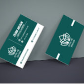 Carte De Visite Green Modern QR Code Business Card