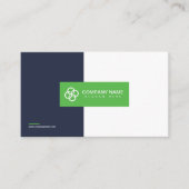 Carte De Visite Green Modern Simple Professional Code QR Scannable (Devant)