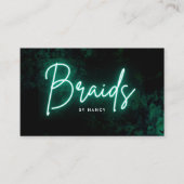 Carte de visite Green Neon Braids (Devant)