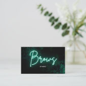 Carte de visite Green Neon Brows (Debout devant)