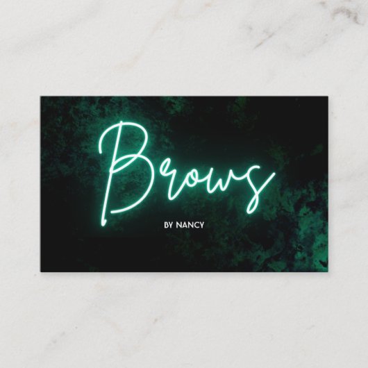 Carte de visite Green Neon Brows (Devant)