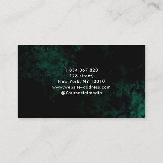 Carte De Visite Green Neon Lawncare & Landscaping (Dos)