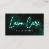 Carte De Visite Green Neon Lawncare & Landscaping (Devant)