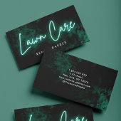 Carte De Visite Green Neon Lawncare & Landscaping