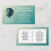 Carte de visite Green Ombre de Balloon à air chaud (Devant / Derrière)