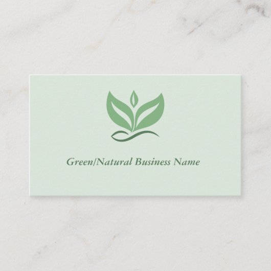 Carte De Visite Green or Natural Business Card (Devant)