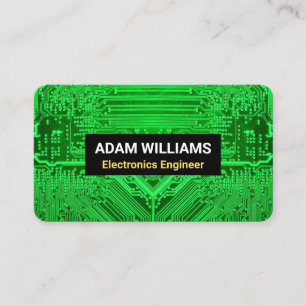 Carte De Visite Green PCB Circuit Board (ingénieur électronique)