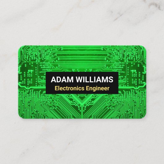 Carte De Visite Green PCB Circuit Board (ingénieur électronique) (Devant)