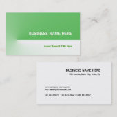 Carte De Visite Green Pro (Devant / Derrière)