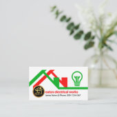 Carte De Visite Green Red Home Fer Frame Electrame (Debout devant)