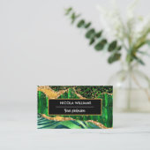 Carte De Visite Green Safari Jungle Poster de animal Agate (Debout devant)