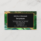 Carte De Visite Green Safari Jungle Poster de animal Agate (Dos)