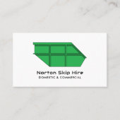 Carte De Visite Green Skip, Skip/Dumster Company (Devant)
