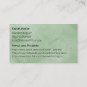 Carte De Visite Green Social introduction calling card-tractor (Dos)