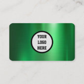 Carte De Visite Green Social media QR Code Professionnel Metallic (Dos)