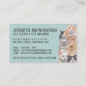Carte De Visite Green Soft Home Pet Cats (Dos)