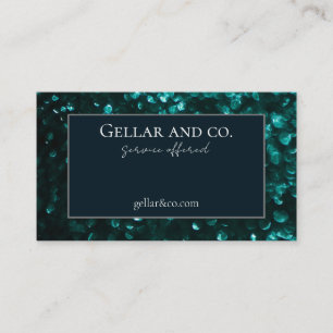 Carte de visite Green Sparkles
