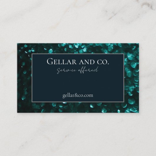 Carte de visite Green Sparkles (Devant)