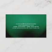 Carte De Visite Green Special Unique Plain propre (Dos)