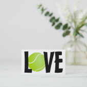 Carte De Visite Green Tennis Ball LOVE (Debout devant)
